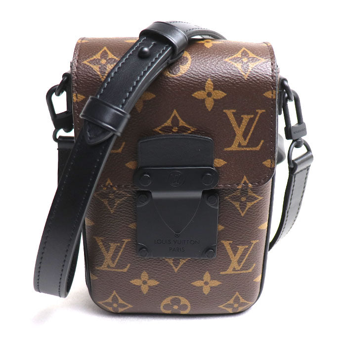 LOUIS VUITTON ルイ・ヴィトン Sロック ヴェルティカル・ウェアラブル ウォレット ショルダーバッグ ブラウン ブラック M81522  IC ユニセックス – 古恵良質店