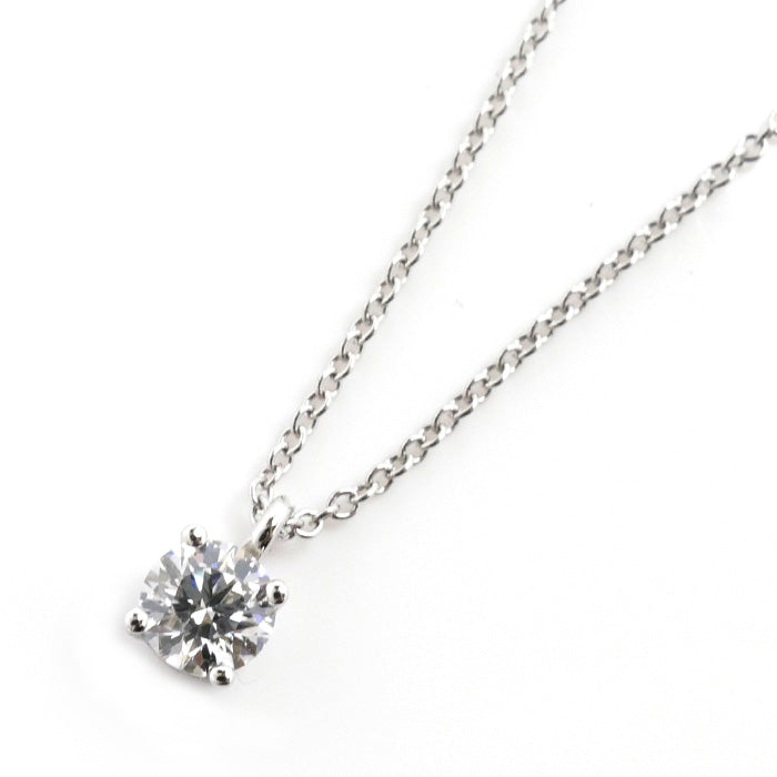 TIFFANY&Co. ティファニー Pt950プラチナ ソリティア ダイヤモンド ネックレス ダイヤモンド0.37ct 2.8g 43/46cm  レディース – 古恵良質店