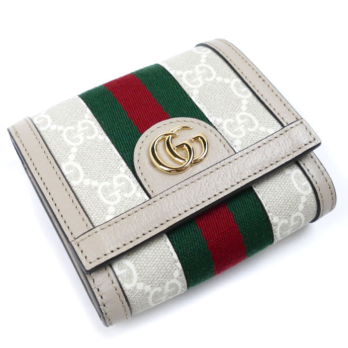 GUCCI グッチ オフィディア GG カードケース ウォレット 二つ折り財布 ベージュ ホワイト 598662 UULAG 9682 レディース –  古恵良質店