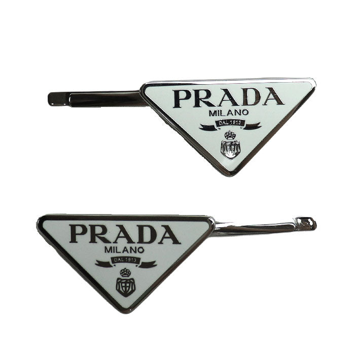 PRADA プラダ メタル トライアングルロゴ ヘアピン ヘアアクセサリー 1IF051 2BA6 F0009 2点セット レディース – 古恵良質店