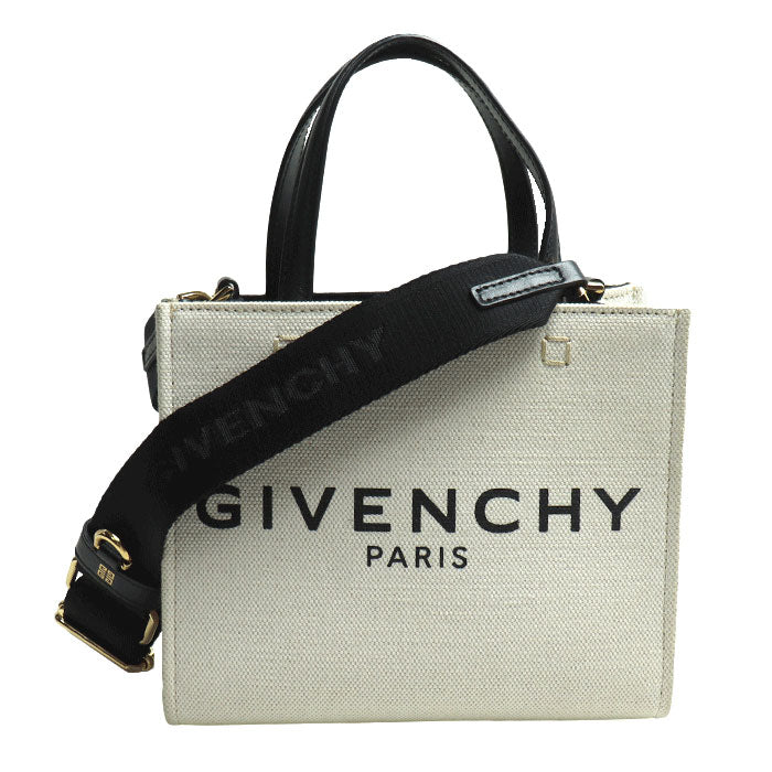 GIVENCHY ジバンシィ 2WAY キャンバス ハンドバッグ 2Wayショルダーバッグ ベージュ ブラック BB50N0B1DR レディース –  古恵良質店