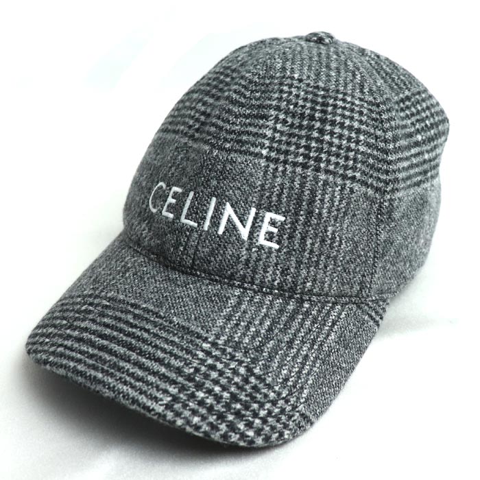 CELINE セリーヌ ウール ロゴ キャップ キャップ グレー 2AUS9448V L ユニセックス – 古恵良質店