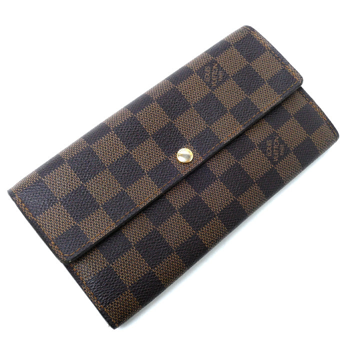 LOUIS VUITTON ルイ・ヴィトン ポルトフォイユサラ 長財布 ダミエ ブラウン N61734 CA1079 ユニセックス – 古恵良質店