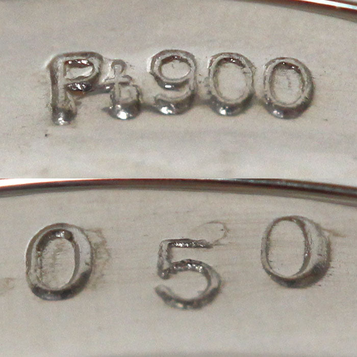 Pt900プラチナ フラワーモチーフ リング・指輪 ダイヤモンド0.50ct 11号 4.6g レディース【中古】【美品】