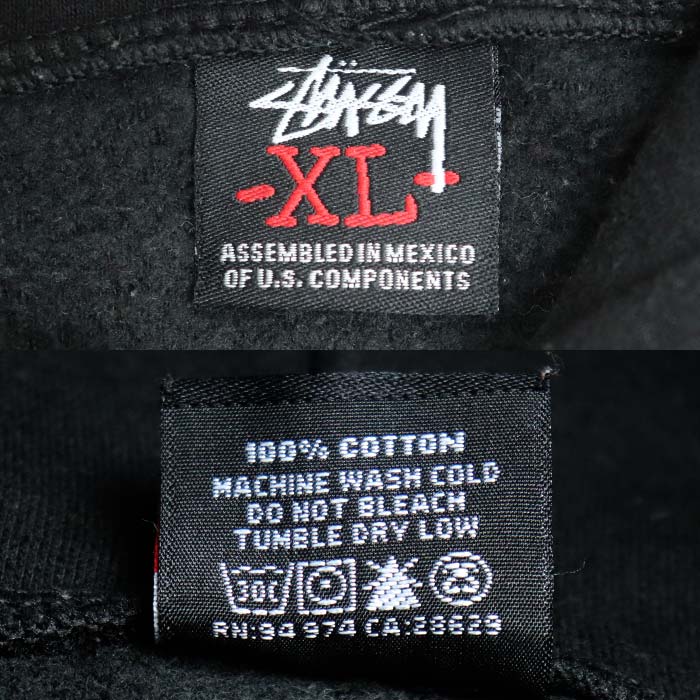 STUSSY ステューシー パーカー ブラック RN:94974　CA:28629 XL メンズ【中古】