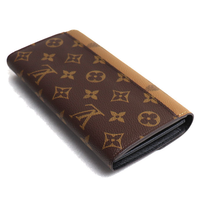 LOUIS VUITTON ルイ・ヴィトン ポルトフォイユ・サラ 長財布 モノグラム・ジャイアント リバース ブラウン M80726 IC レディース  – 古恵良質店