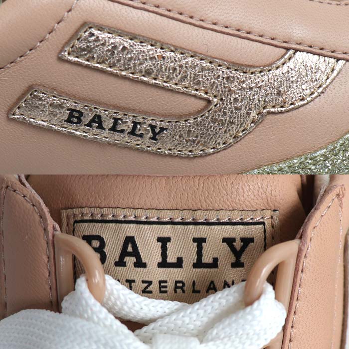 BALLY バリー GAVINIA スニーカー ピンク ゴールド 6228574 36 レディース【中古】【極美品】