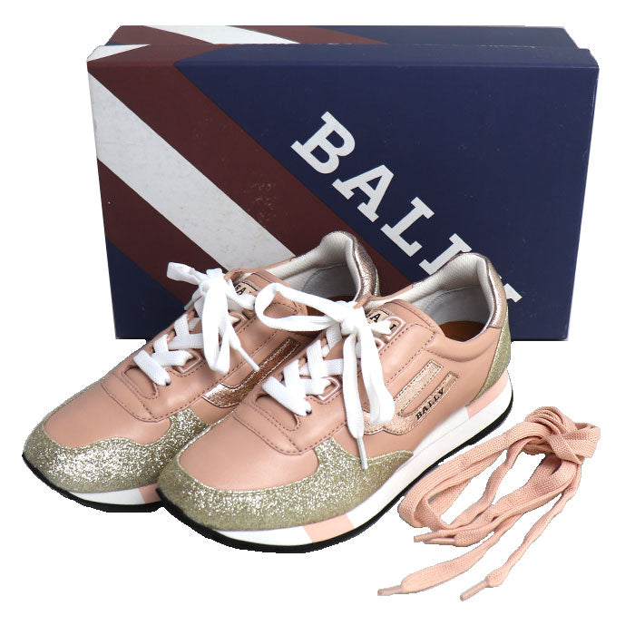 BALLY バリー GAVINIA スニーカー ピンク ゴールド 6228574 36 レディース【中古】【極美品】