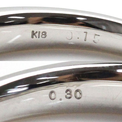 K18WG ホワイトゴールド リング・指輪 ダイヤモンド0.15ct/0.30ct 11号 4.8g レディース【中古】