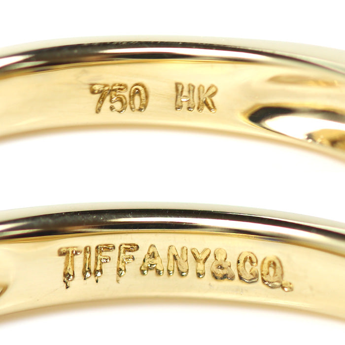 TIFFANY&Co. ティファニー K18YG イエローゴールド リング・指輪 サファイア ダイヤモンド 8.5号 3.3g レディース【中古】