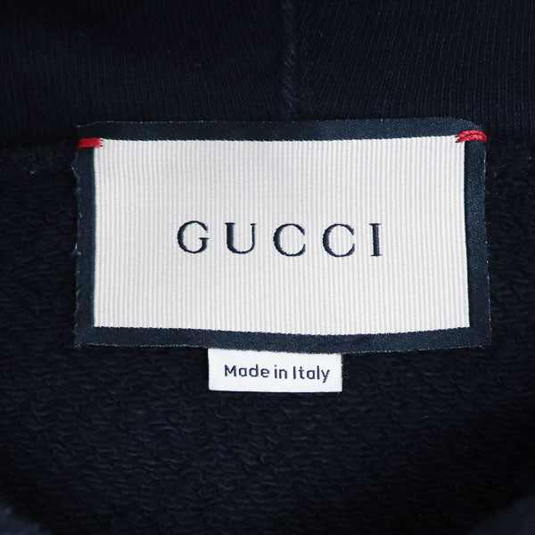 GUCCI グッチ パーカー ブラック イエロー 660282 XS  ESCHATOLOGY プルオーバーパーカー メンズ【中古】