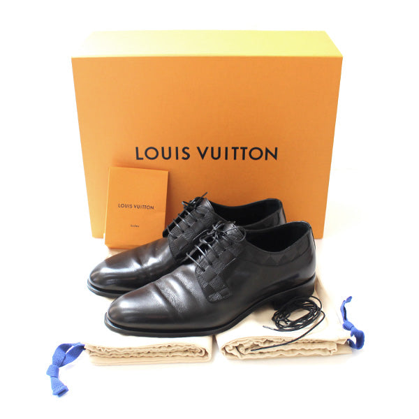 LOUIS VUITTON ルイ・ヴィトン オースマンライン ダミエ ドレスシューズ ブラック DI0159 メンズ【中古】