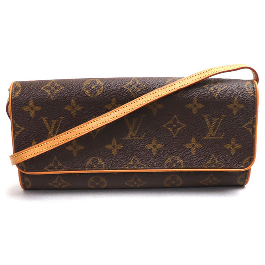 LOUIS VUITTON ルイ・ヴィトン ポシェットツイン GM ショルダーバッグ モノグラム ブラウン M51852 FL0041 ポーチ レディース【中古】