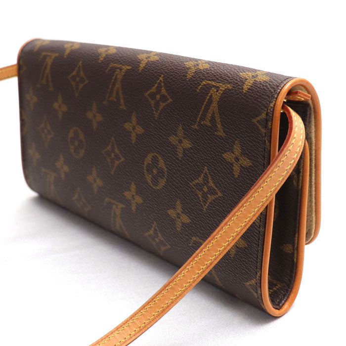 LOUIS VUITTON ルイ・ヴィトン ポシェットツイン GM ショルダーバッグ モノグラム ブラウン M51852 FL0041 ポーチ レディース【中古】