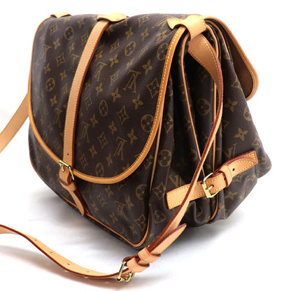 LOUIS VUITTON ルイ・ヴィトン ソミュール 35 ショルダーバッグ モノグラム ブラウン M42254 MB0041 レディース【中古】