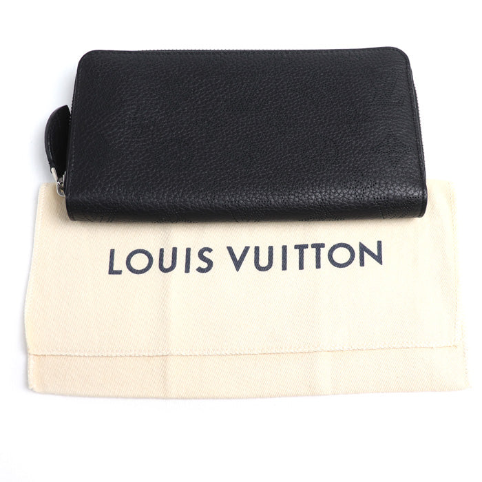 LOUIS VUITTON ルイ・ヴィトン ジッピーウォレット 長財布 ラウンドファスナー マヒナ ブラック M61867 TN3146 レディース【中古】