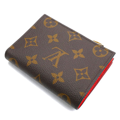 LOUIS VUITTON ルイ・ヴィトン ポルトフォイユ リサ 二つ折り財布 モノグラム ブラウン トニックオレンジ M82381 ICチップ レディース【中古】【美品】