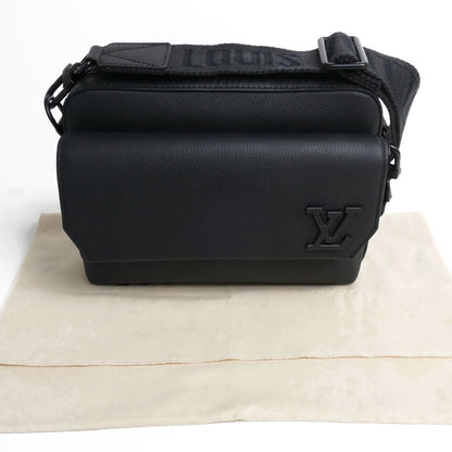 LOUIS VUITTON ルイ・ヴィトン ファストライン メッセンジャー ショルダーバッグ アエログラム ブラック M22482 ICチップ メンズ【中古】【美品】