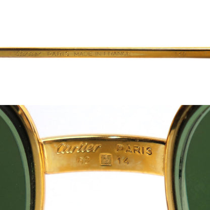 CARTIER カルティエ トリニティ グリーンレンズ サングラス ゴールド 度付き メンズ Cartier・62 14・140【中古】