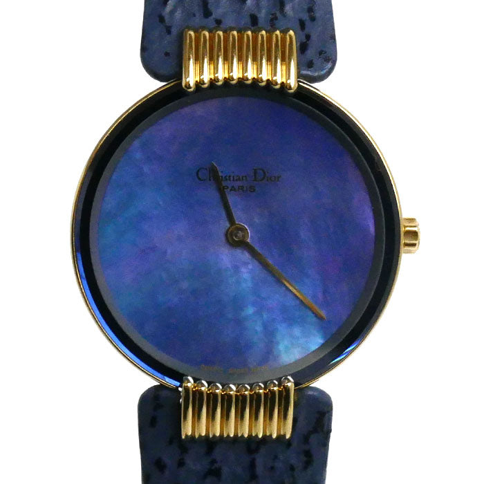 Christian Dior クリスチャンディオール バギラ シェル 腕時計 電池式 D46-153-5 レディース【中古】