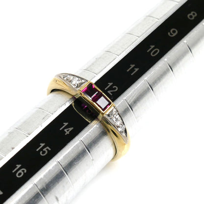 K18YG イエローゴールド ルビー リング・指輪 ルビー0.28ct ダイヤモンド0.05ct 13号 2.7g レディース【中古】