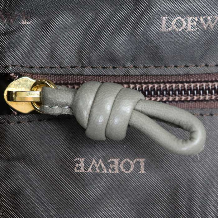 LOEWE ロエベ アナグラム ナッパアイレ ハンドバッグ グレー レディース【中古】