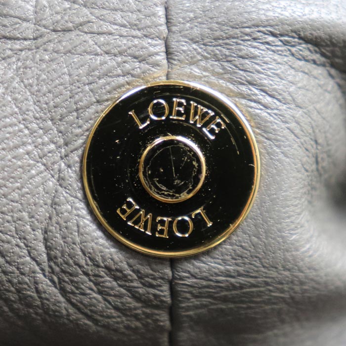 LOEWE ロエベ アナグラム ナッパアイレ ハンドバッグ グレー レディース【中古】