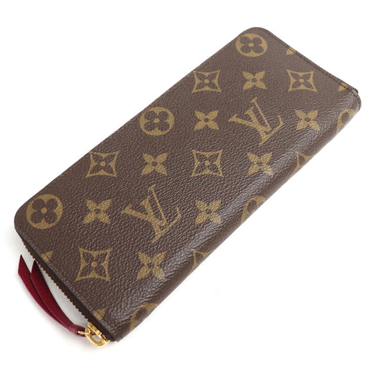 LOUIS VUITTON ルイ・ヴィトン ポルトフォイユクレマンス 長財布 ラウンドファスナー モノグラム M60742 ICチップ レディース【中古】