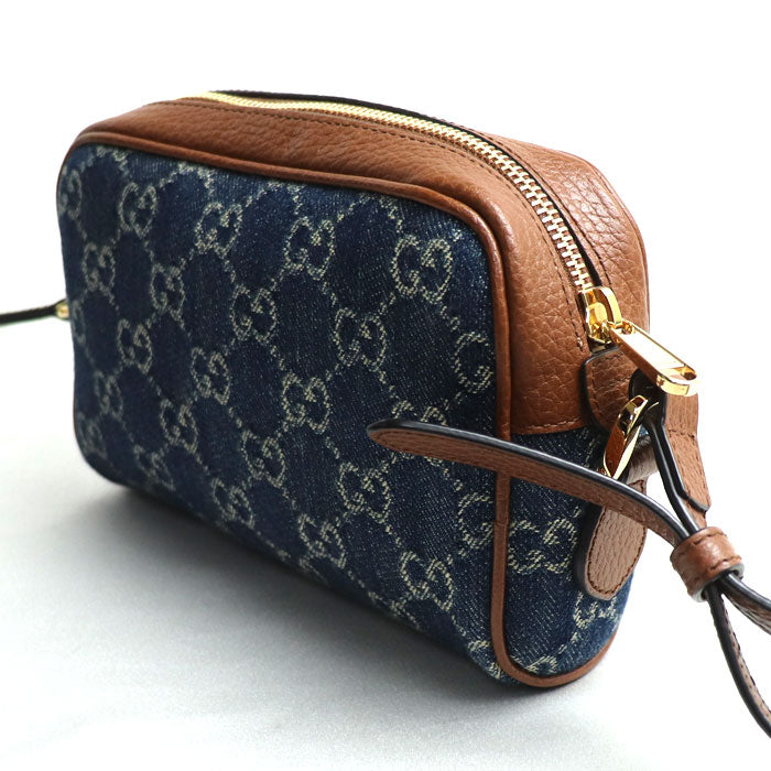 GUCCI グッチ GGジャガードデニム ミニバッグ ショルダーバッグ ブルー ブラウン 517350 レディース – 古恵良質店