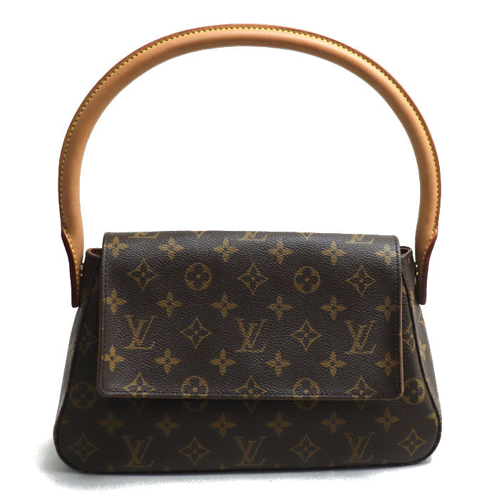 LOUIS VUITTON ルイ・ヴィトン ミニルーピング ショルダーバッグ モノグラム ブラウン M51147 MI0033 レディース【中古】【美品】