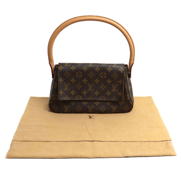 LOUIS VUITTON ルイ・ヴィトン ミニルーピング ショルダーバッグ モノグラム ブラウン M51147 MI0033 レディース【中古】【美品】