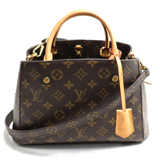 LOUIS VUITTON ルイ・ヴィトン モンテーニュBB 2Wayショルダーバッグ モノグラム ブラウン M41055 ICチップ レディース【中古】