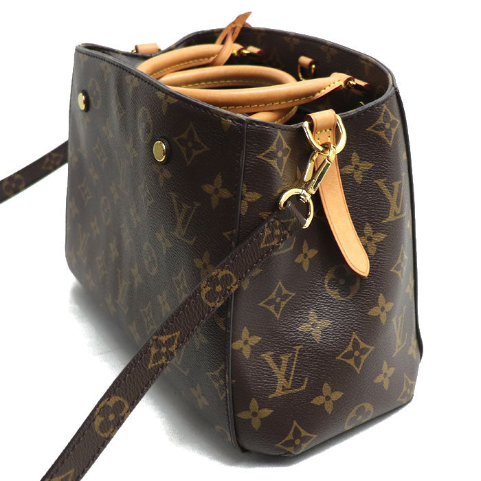 LOUIS VUITTON ルイ・ヴィトン モンテーニュBB 2Wayショルダーバッグ モノグラム ブラウン M41055 ICチップ レディース【中古】