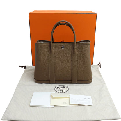 HERMES エルメス ガーデンパーティ TPM ハンドバッグ エトゥープ レディース Y刻印【中古】【美品】