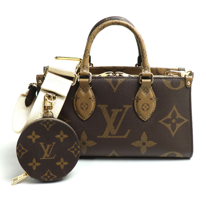 LOUIS VUITTON ルイ・ヴィトン オンザゴーEW 2Wayショルダーバッグ モノグラムジャイアント M46653 ICチップ レディース【中古】