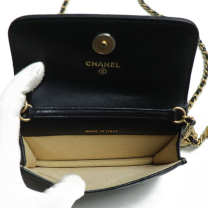 CHANEL シャネル ミニミニマトラッセ ショルダーバッグ ブラック AP1628 チェーンクラッチ レディース【中古】