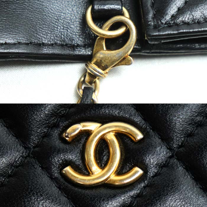 CHANEL シャネル ミニミニマトラッセ ショルダーバッグ ブラック AP1628 チェーンクラッチ レディース【中古】