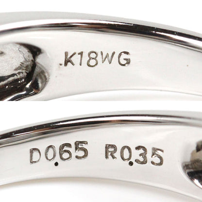 K18WG ホワイトゴールド ルビー ダイヤ リング・指輪 ルビー0.35ct ダイヤモンド0.65ct 16号 9.0g リバーシブル レディース【中古】【美品】