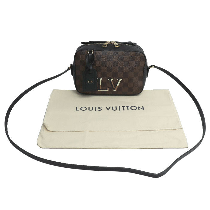 LOUIS VUITTON ルイ・ヴィトン サンタモニカ 2Wayショルダーバッグ ダミエ ブラウン ブラック N40189 CA2109 レディース【中古】