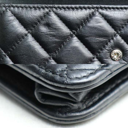 CHANEL シャネル マトラッセ ヴィンテージカーフ チェーンウォレット ショルダーバッグ ブラック レディース【中古】【美品】