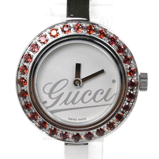 GUCCI グッチ ガーネット バングルウォッチ 腕時計 電池式 YA105534/105 レディース【中古】