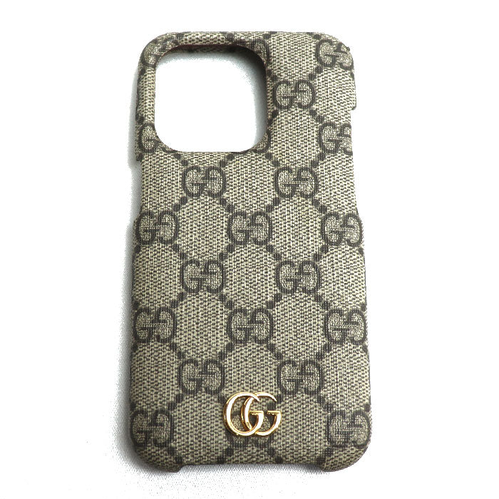 GUCCI グッチ オフィディア IPHONE 15Pro ケース 携帯・スマホアクセサリー スマホケース ブラウン ベージュ ‎763801 K5I0G 9742 ユニセックス【中古】