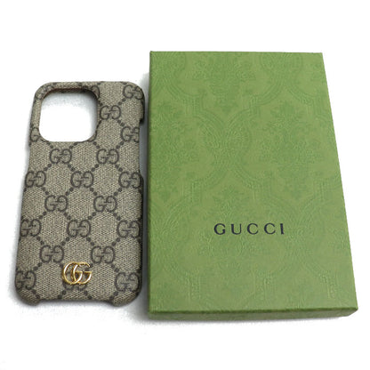 GUCCI グッチ オフィディア IPHONE 15Pro ケース 携帯・スマホアクセサリー スマホケース ブラウン ベージュ ‎763801 K5I0G 9742 ユニセックス【中古】