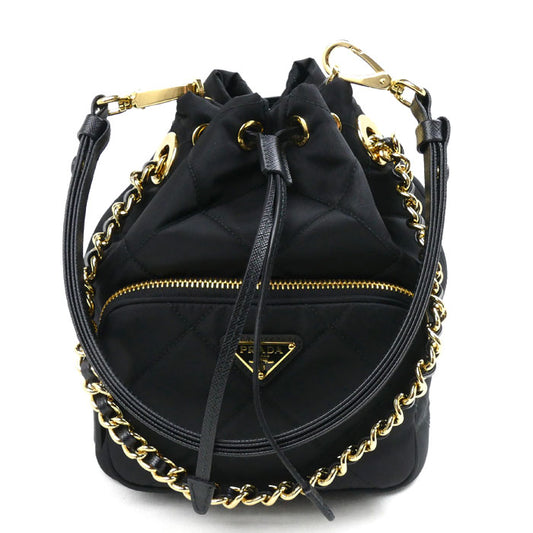 PRADA プラダ Re-Edition 1995 チェーン 2Wayショルダーバッグ ブラック 1BH038 2AOS F0002 ICチップ Re-Nylon レディース【中古】【美品】