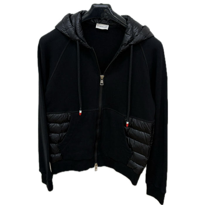 MONCLER モンクレール ジップアップ MAGLIA パーカー ブラック D20918400600 M メンズ【中古】