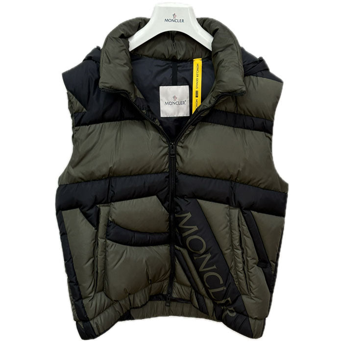 MONCLER モンクレール PERMITY ダウンベスト ブラック カーキ E209H4332700 SIZE 2 メンズ【中古】