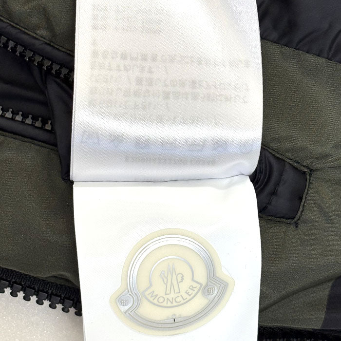 MONCLER モンクレール PERMITY ダウンベスト ブラック カーキ E209H4332700 SIZE 2 メンズ【中古】