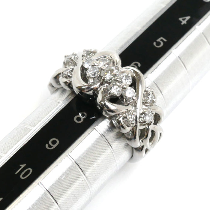 Pt900プラチナ ダイヤ リング・指輪 ダイヤモンド0.32ct 7号 5.8g レディース【中古】【美品】