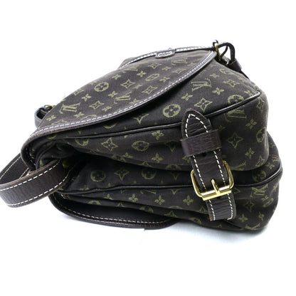 LOUIS VUITTON ルイ・ヴィトン ソミュール30 ショルダーバッグ モノグラムミニラン カーキ ブラウン M95227 MB0047 レディース【中古】