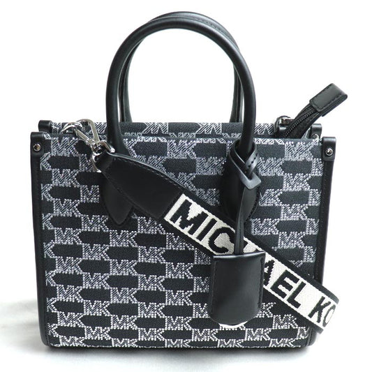 Michael Kors マイケルコース MIRELLA トップジップ ショッパートート クロスボディ スモール 2Wayショルダーバッグ グレー/ブラック 35H3S7ZC5J レディース【中古】【美品】